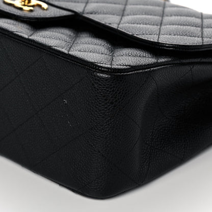 Chanel Caviar Quilted Jumbo Double Flap Black 10 of 12