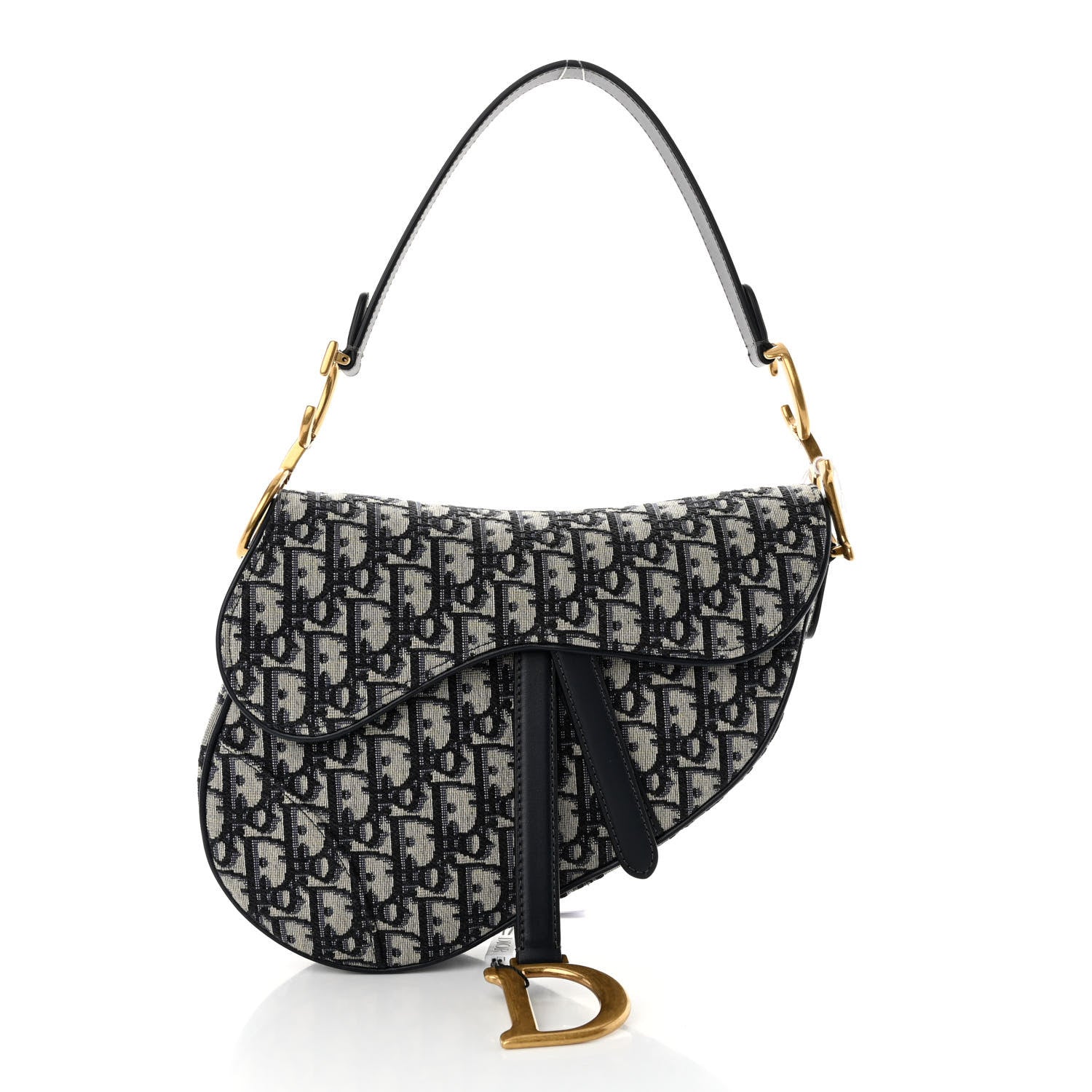 Christian Dior Oblique Saddle Bag Blue 1 of 9