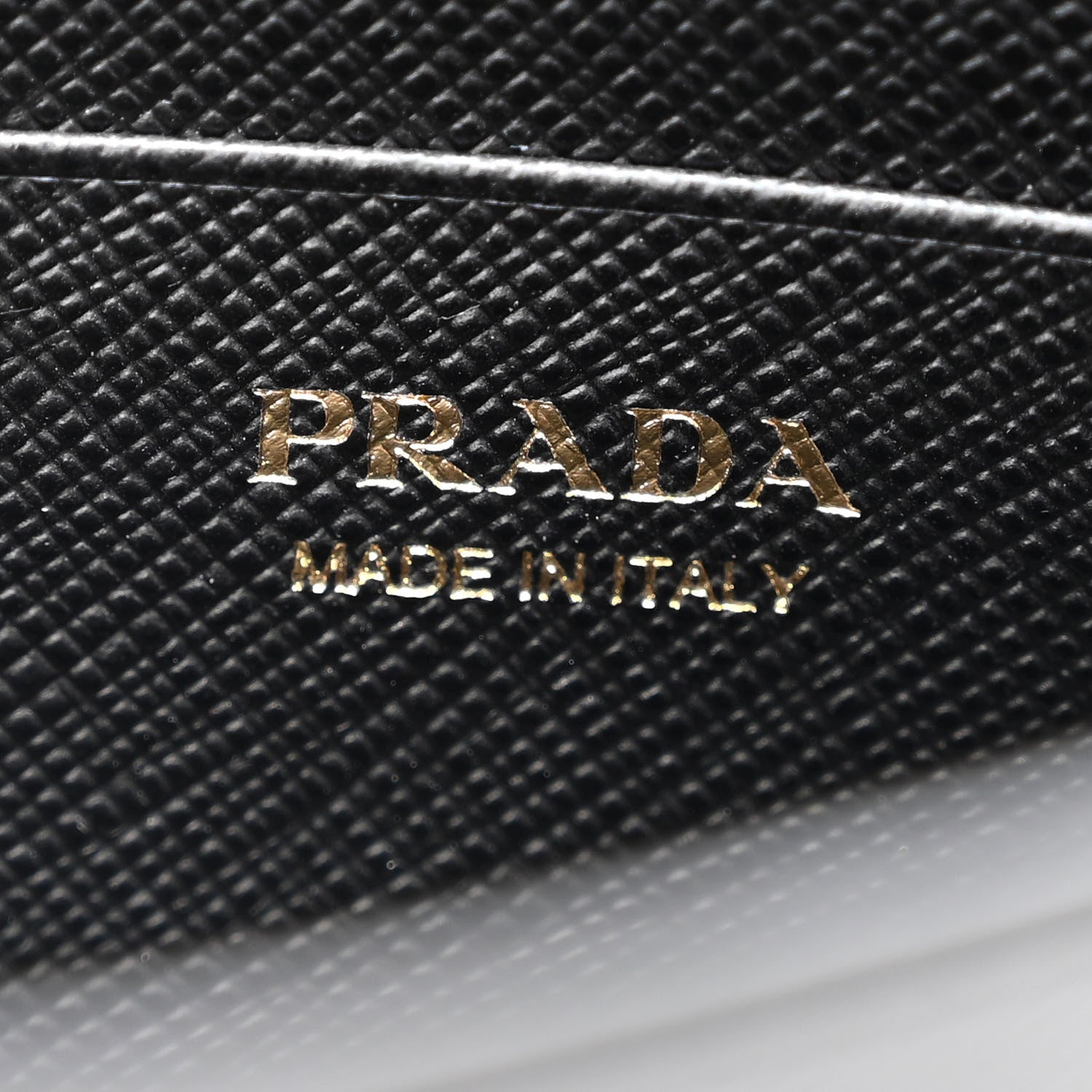 Prada Saffiano Metal Phone Wristlet Crossbody Wallet Black 6 of 9