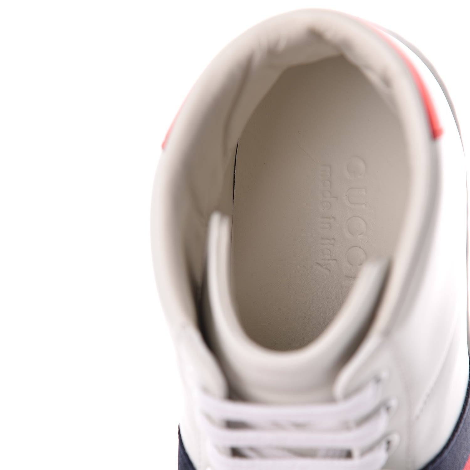 Gucci Calfskin Web Wolf Removable Patches Mens Ace High Top Sneakers 6 White 5 of 8