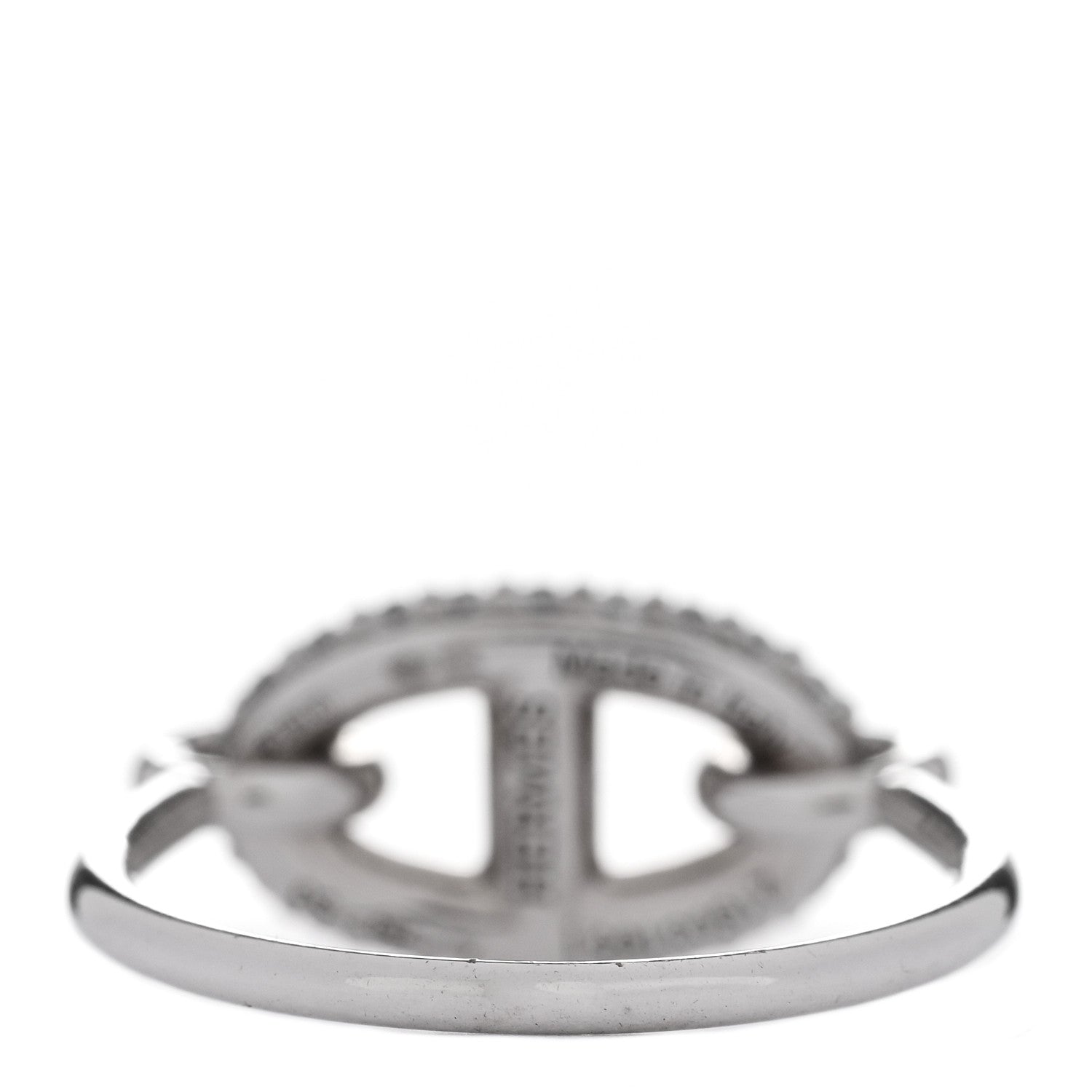 Hermes 18K White Gold Diamond New Farandole Ring 53 6.25 3 of 4