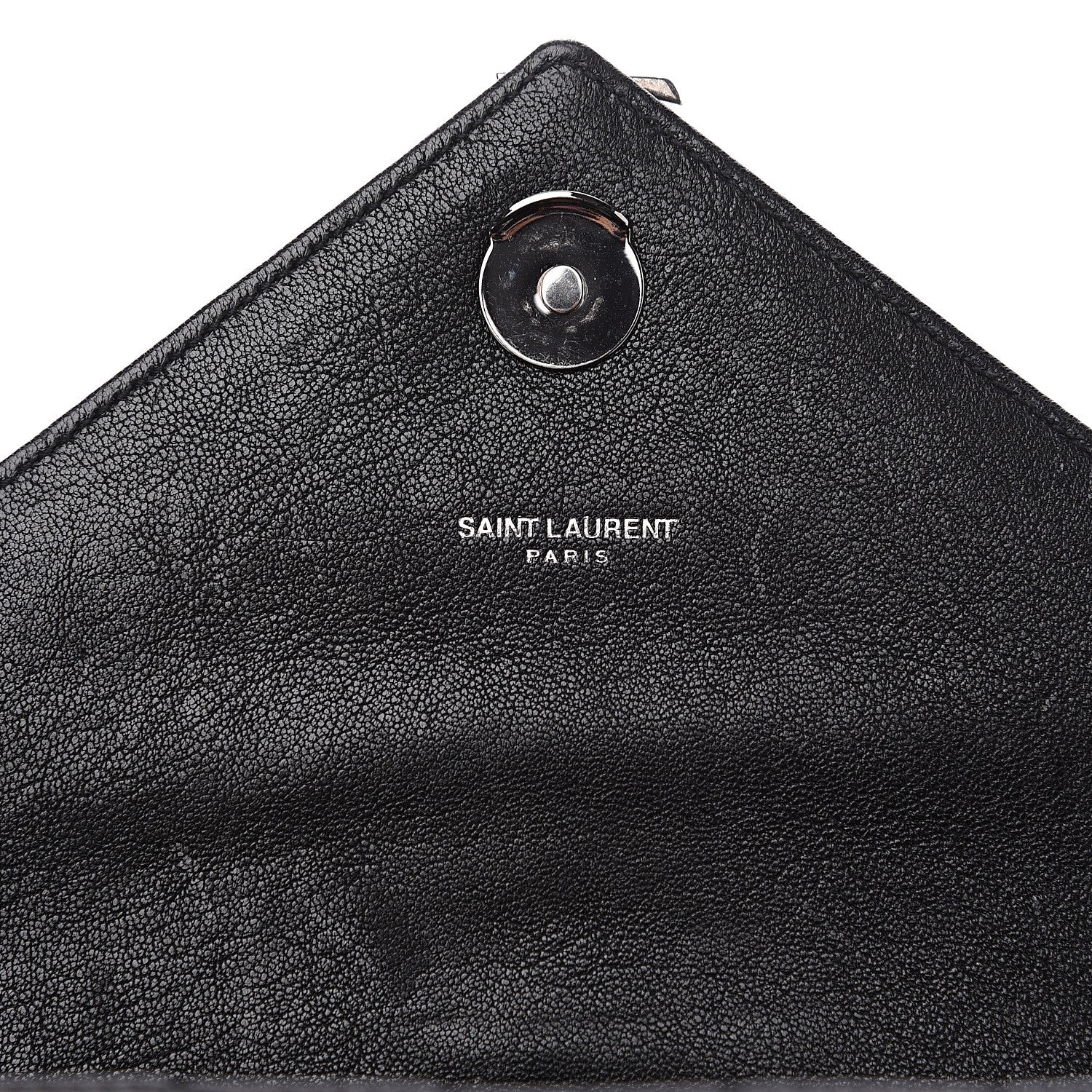 Saint Laurent Lambskin Matelasse Chevron Studded Monogram Medium College Bag Black 5 of 14
