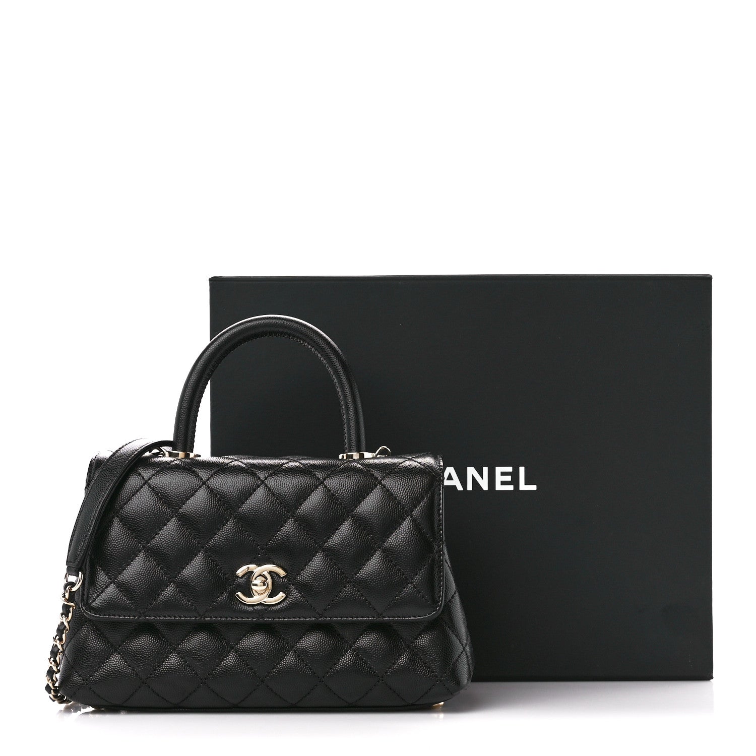 Chanel Caviar Quilted Mini Coco Handle Flap Black 12 of 12