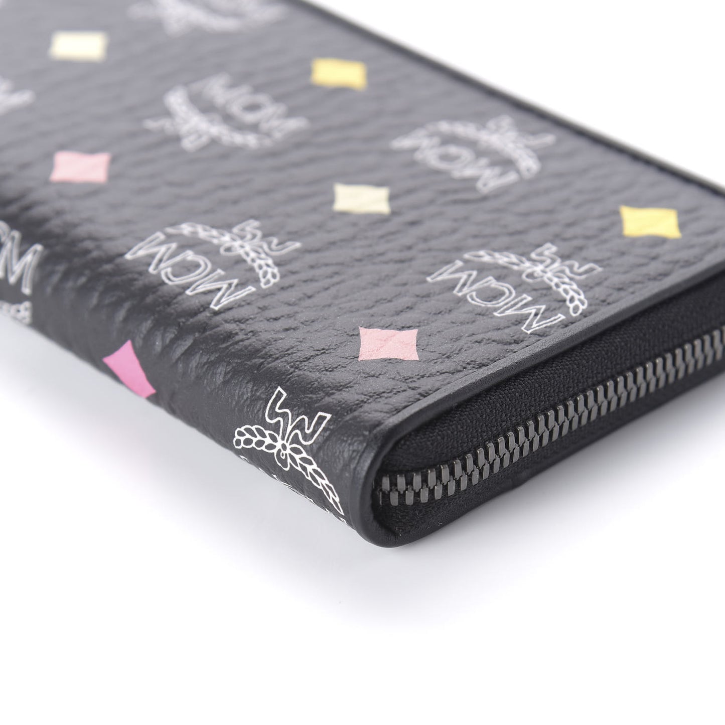 Skyoptic Visetos Large Zip Around Wallet Black