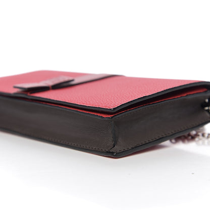 Loewe Grained Calfskin Chain Wallet Burnt Red 8 of 10