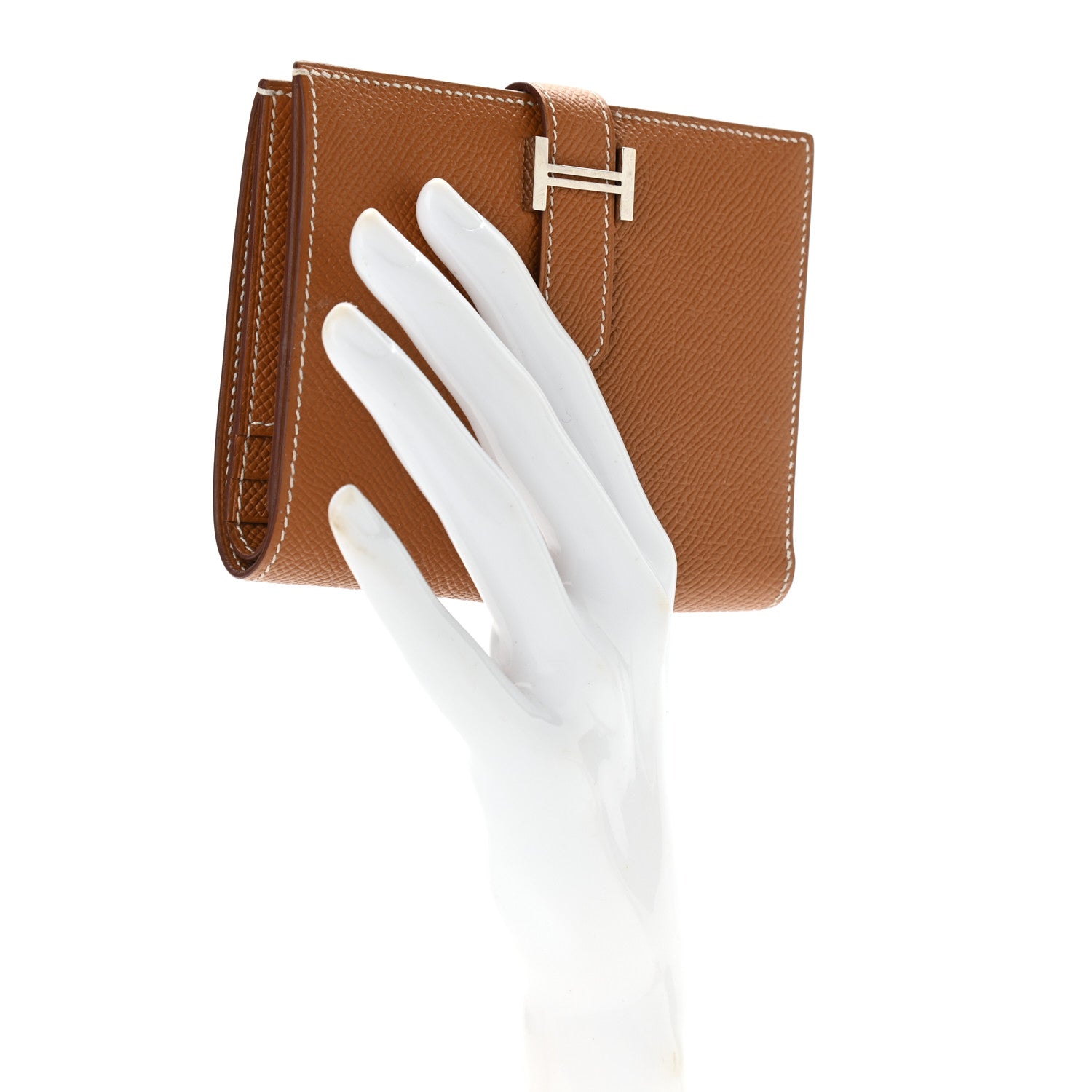 Hermes Epsom Bearn Compact Wallet Gold 2 of 12