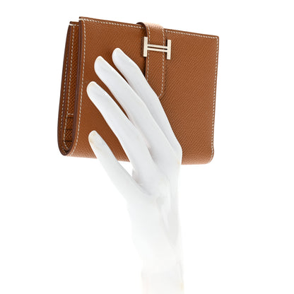 Hermes Epsom Bearn Compact Wallet Gold 2 of 12