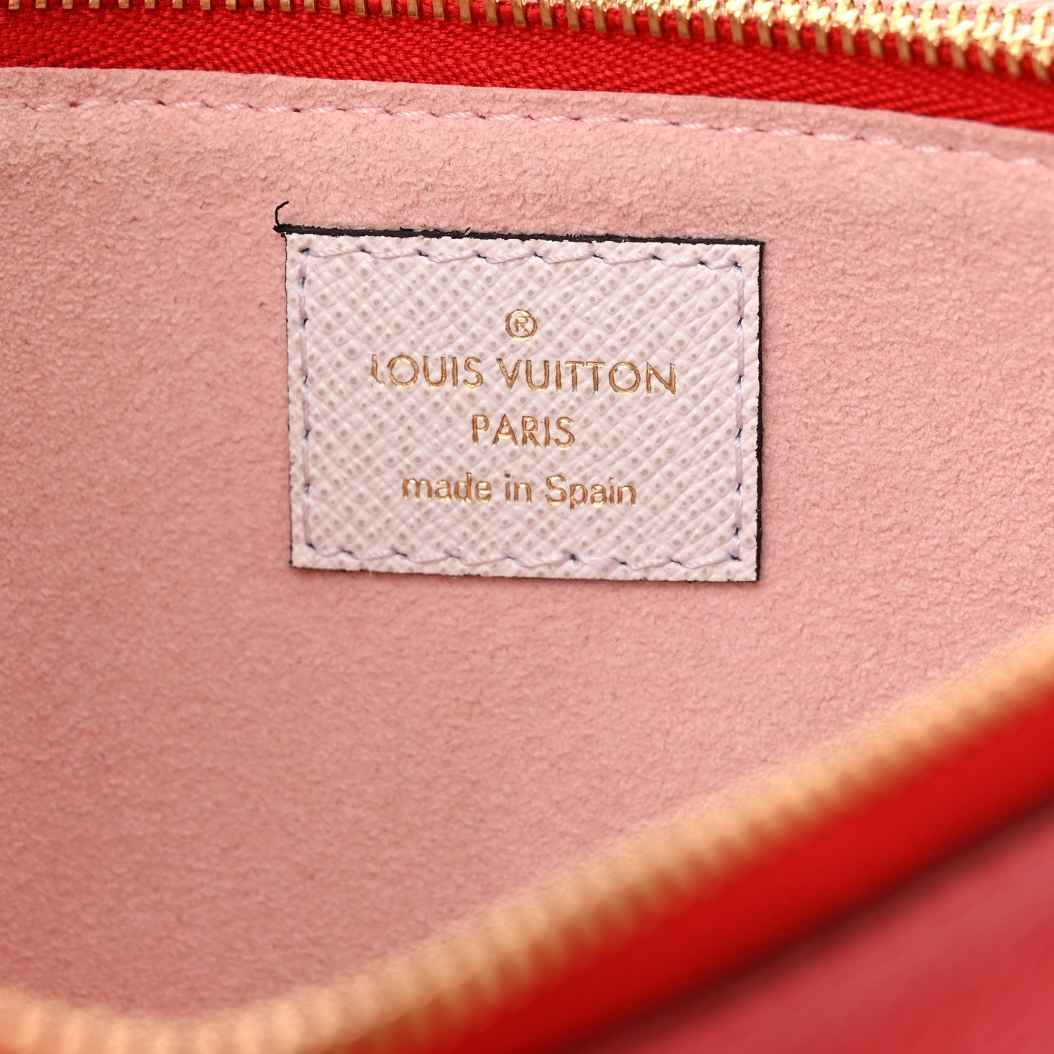 Louis Vuitton Monogram Giant Double Zip Pochette Rouge 6 of 14