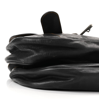 Christian Dior Calfskin Medium Gaucho Double Saddle Bag Black 11 of 13