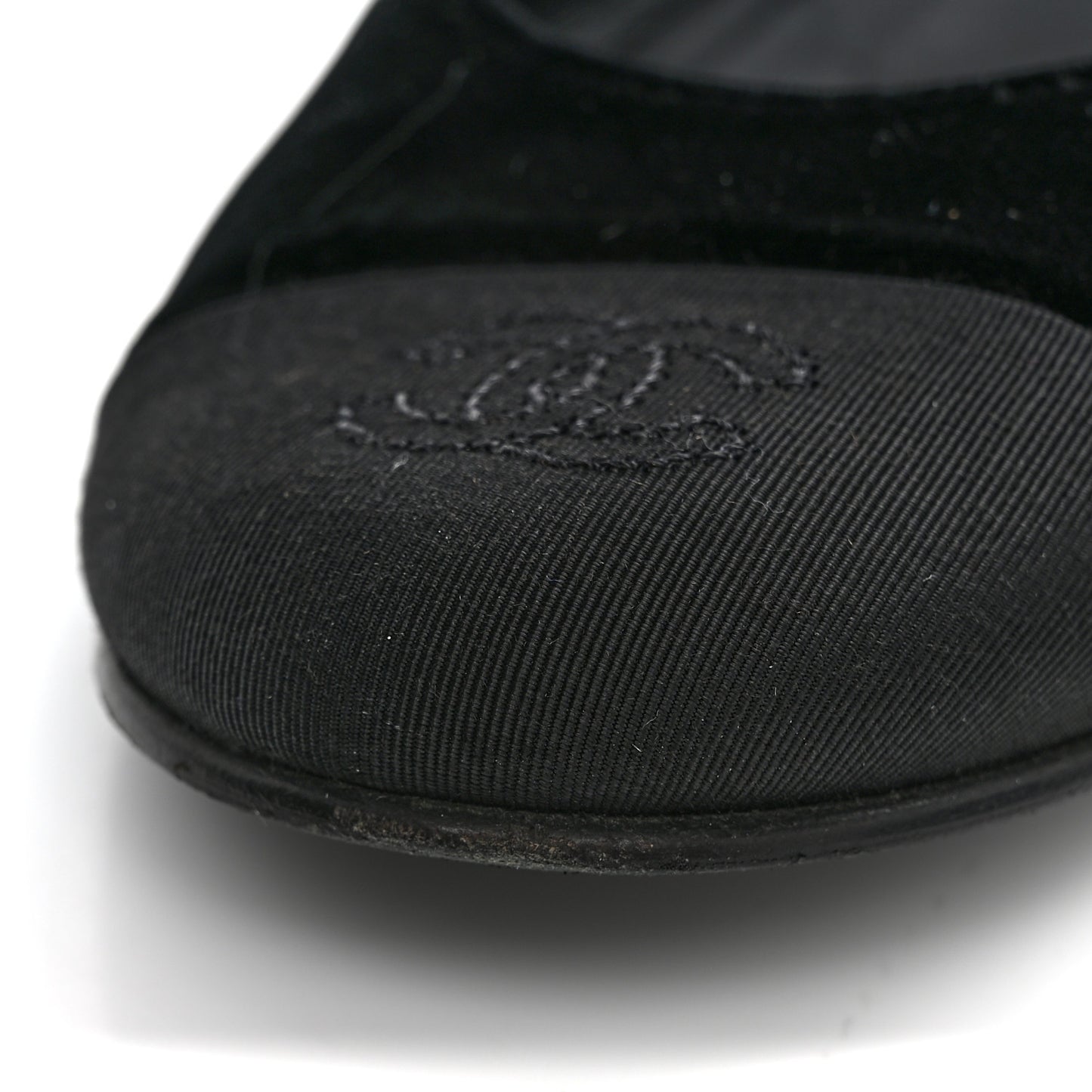 Velvet Grosgrain Mary Jane Flats 37.5 Black