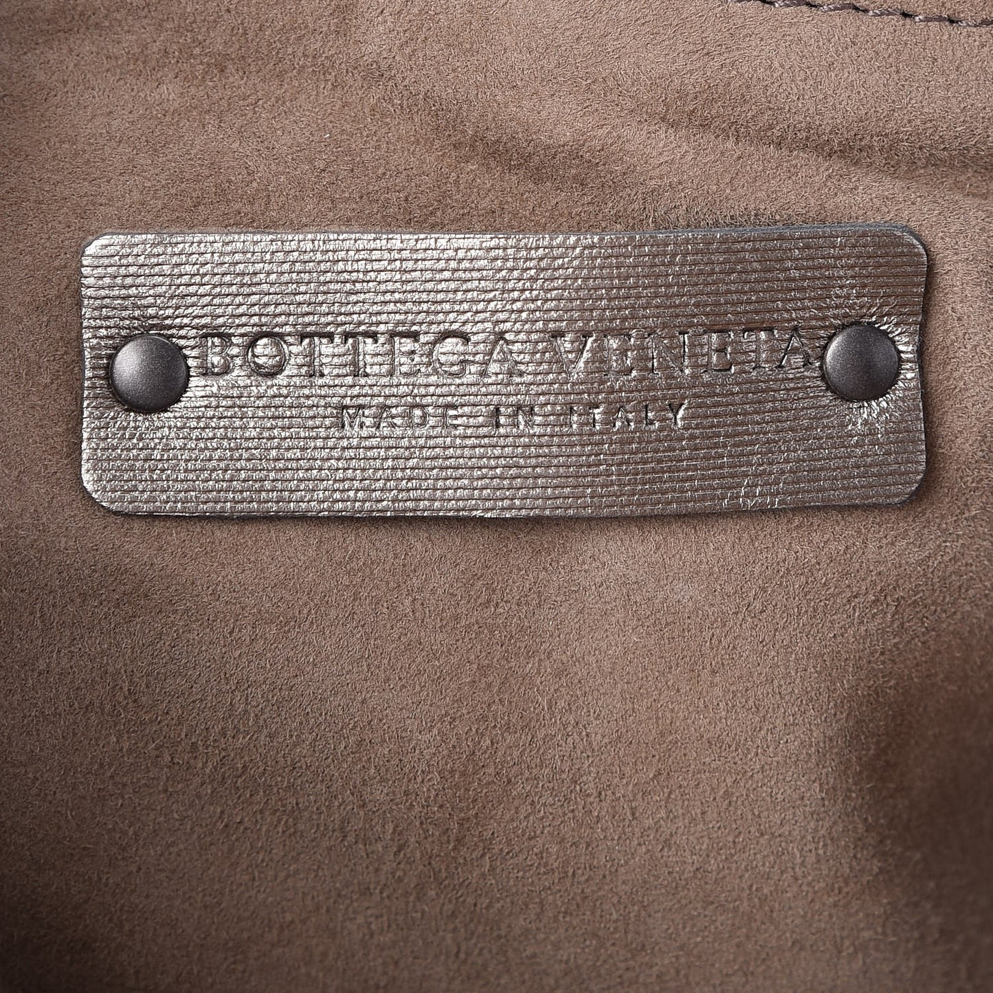 Metallic Grosgrain Intrecciato Pillow Crossbody Messenger Fume