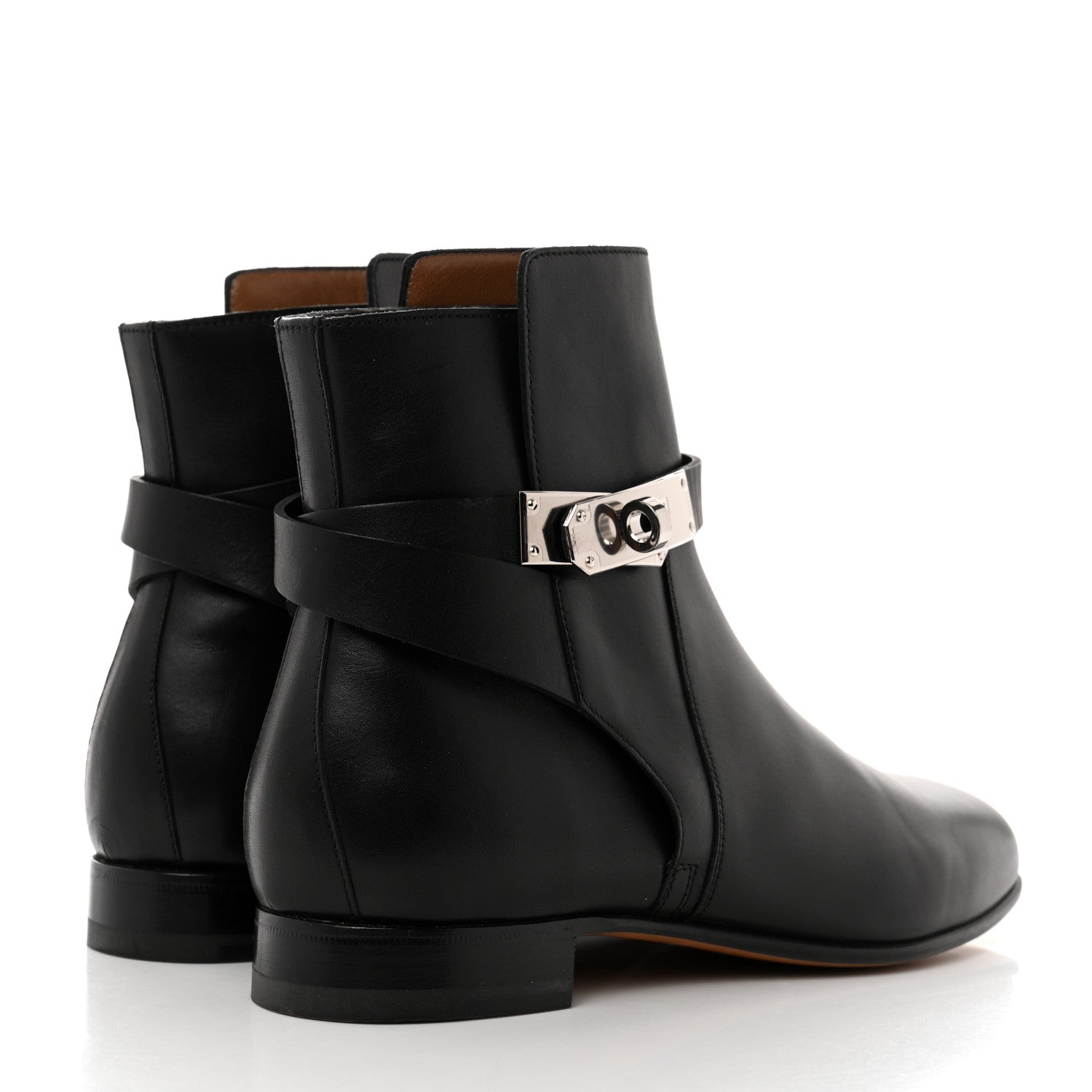 Hermes Calfskin Neo Low Boots 36.5 Black 4 of 8