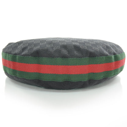 Gucci Pebbled Calfskin Web Bamboo Ring Hobo Black 4 of 8