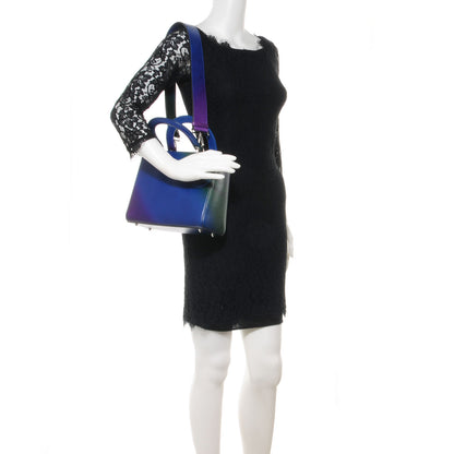 Christian Dior Box Calfskin Gradient Medium Lady Dior Purple Blue Green 2 of 8
