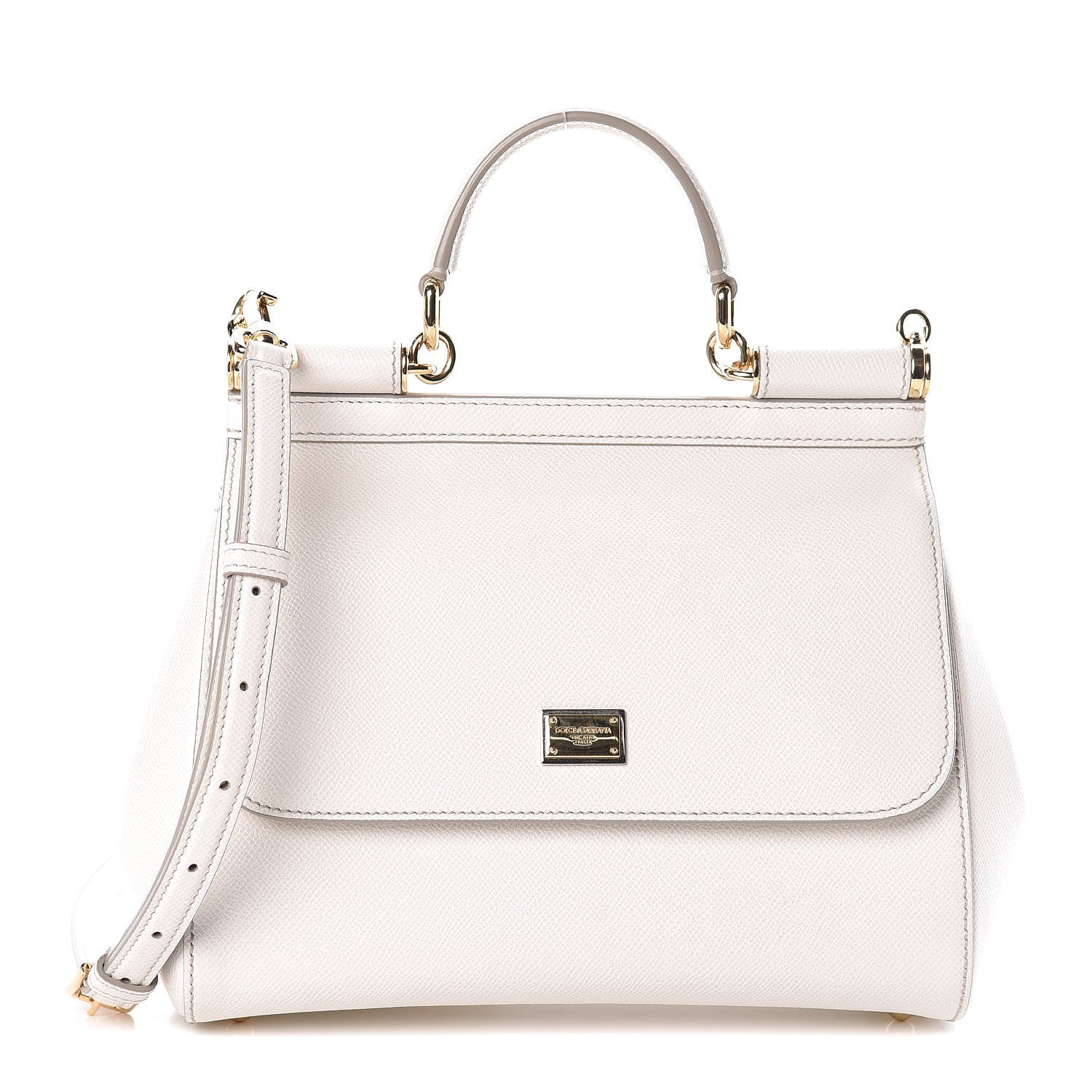 Dolce & Gabbana Dauphine Medium Miss Sicily Satchel White 1 of 9