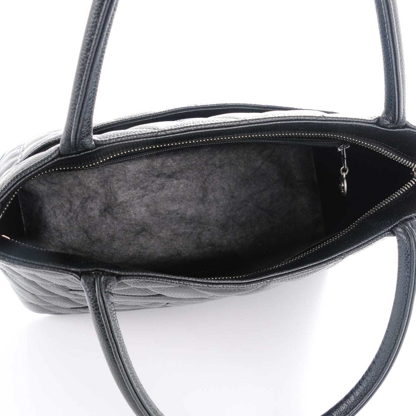 Caviar Quilted Medallion Tote Black