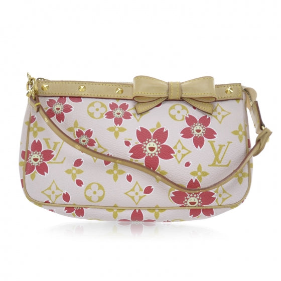 Louis Vuitton Monogram Cherry Blossom Pochette Accessories Red 1 of 7