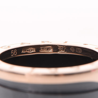Bulgari 18K Rose Gold Black Ceramic B.Zero1 Four-Band Ring 56 7.5 4 of 5
