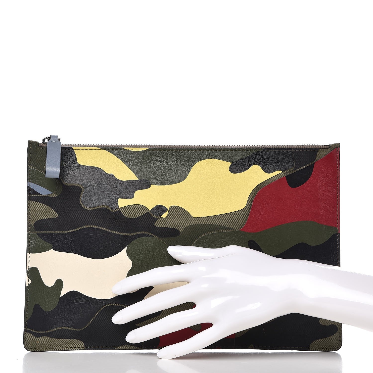 Valentino Garavani Nappa Canvas Camouflage Zip Pouch Multicolor 2 of 7
