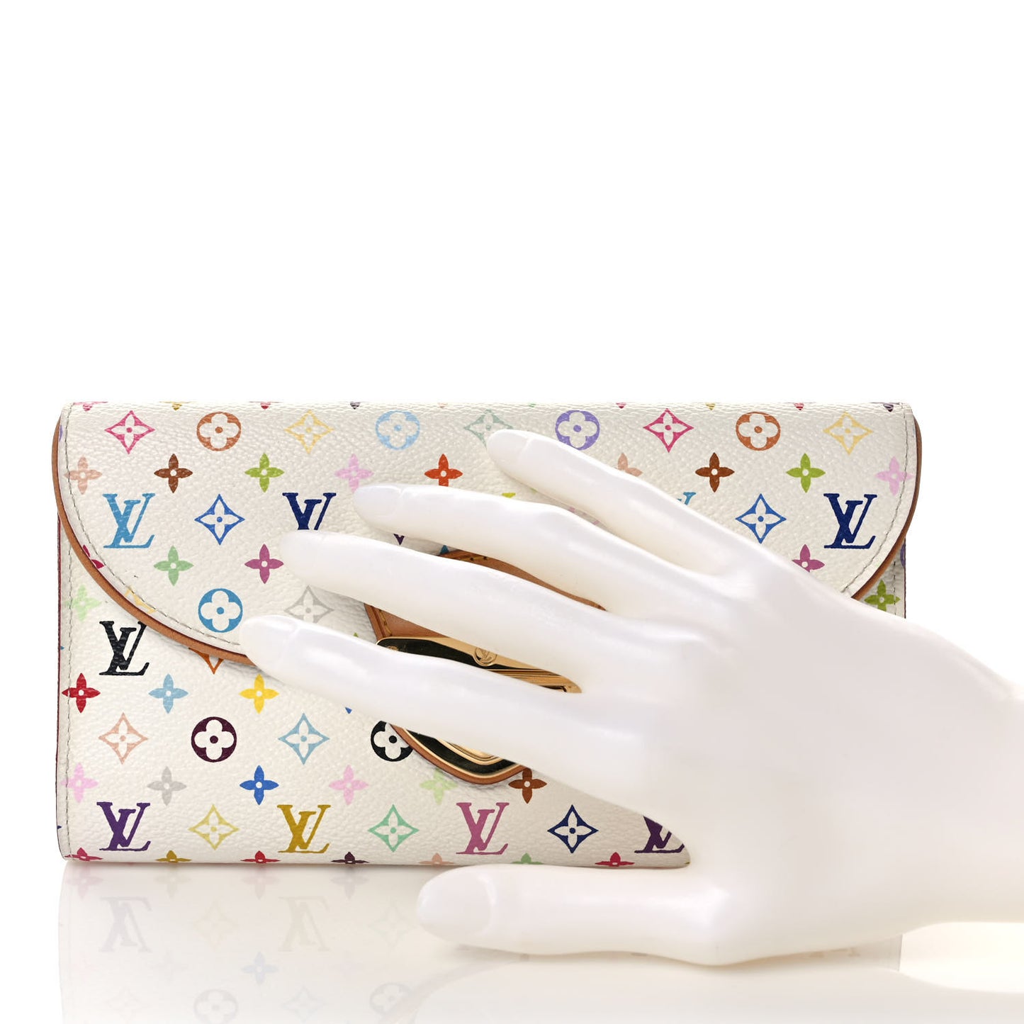 Monogram Multicolor Eugenie Wallet White Anie