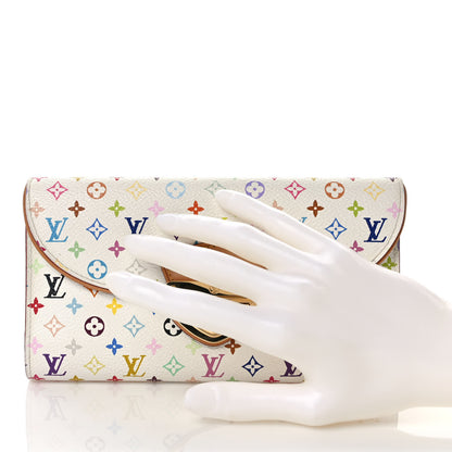 Louis Vuitton Monogram Multicolor Eugenie Wallet White Anie 2 of 6