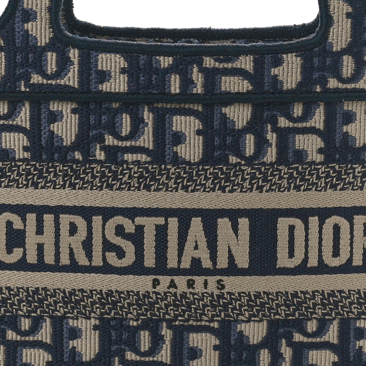 Christian Dior Oblique Mini Book Tote Blue Multicolor 6 of 8