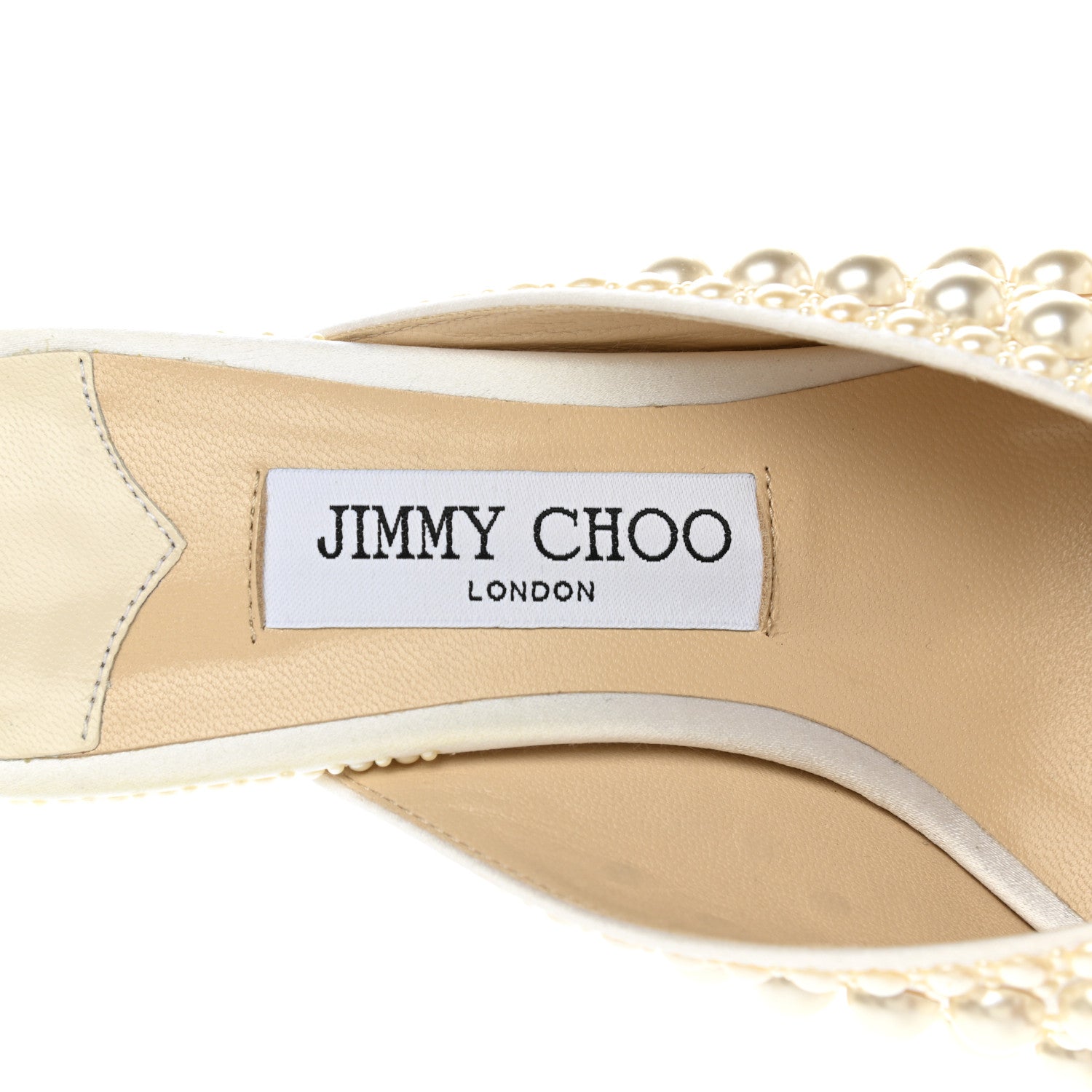 Jimmy Choo Satin Samantha Pearl Mules 37.5 White 6 of 9
