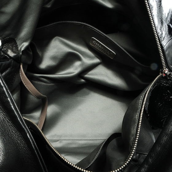 Patent Patchwork Brooklyn Hobo Black