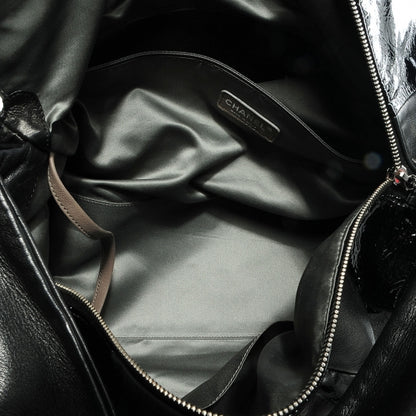 Chanel Patent Patchwork Brooklyn Hobo Black 5 of 7