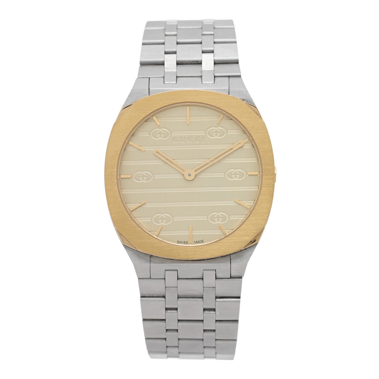 Gucci Stainless Steel 34mm 25H Quartz Watch Gold 1 of 5