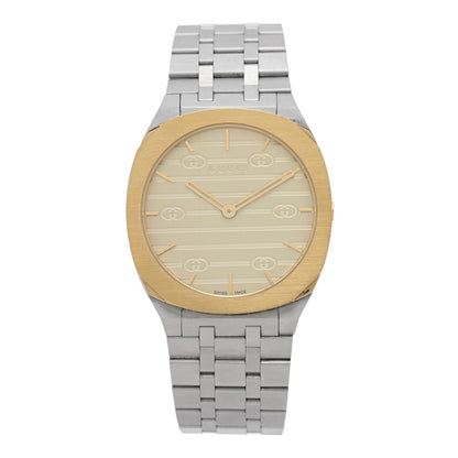 Gucci Stainless Steel 34mm 25H Quartz Watch Gold 1 of 5