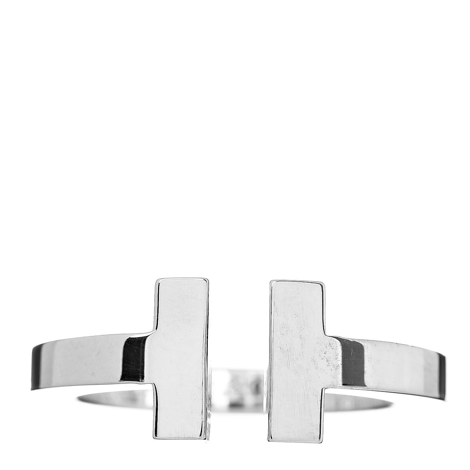 Tiffany Sterling Silver T Square Ring 49 5 1 of 5