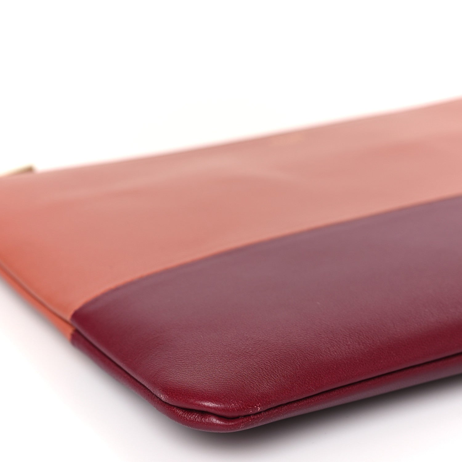 Celine Lambskin Bi-Color Solo Clutch Pouch Terracotta 8 of 10