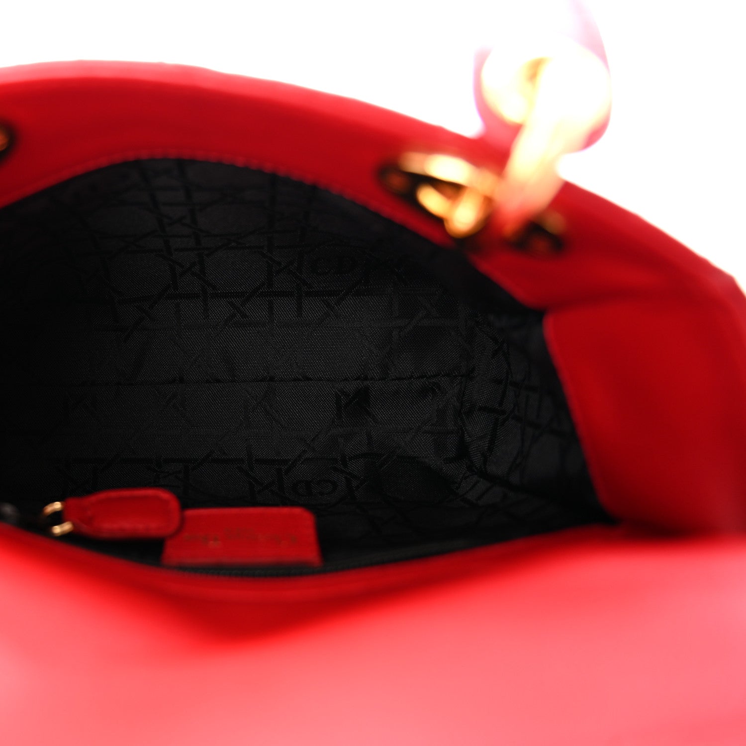 Christian Dior Lambskin Cannage Mini Lady Dior Red 5 of 10