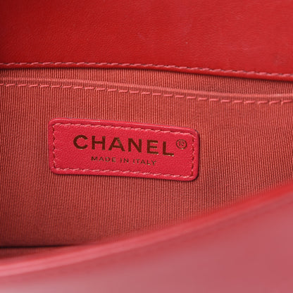 Chanel Lambskin Quilted Small Boy Flap Dark Red 6 of 16