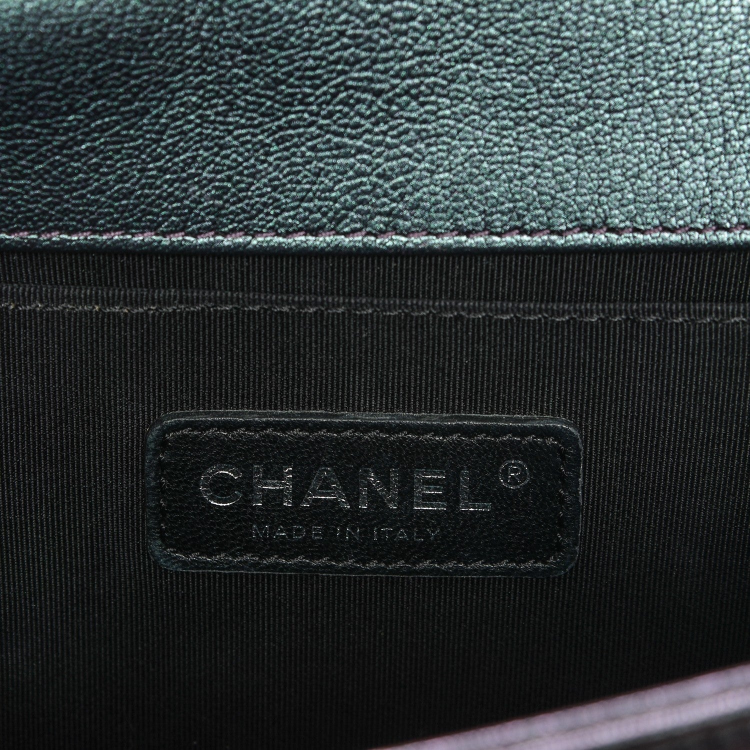 Chanel Iridescent Goatskin Quilted Medium Boy Flap Purple 6 of 7