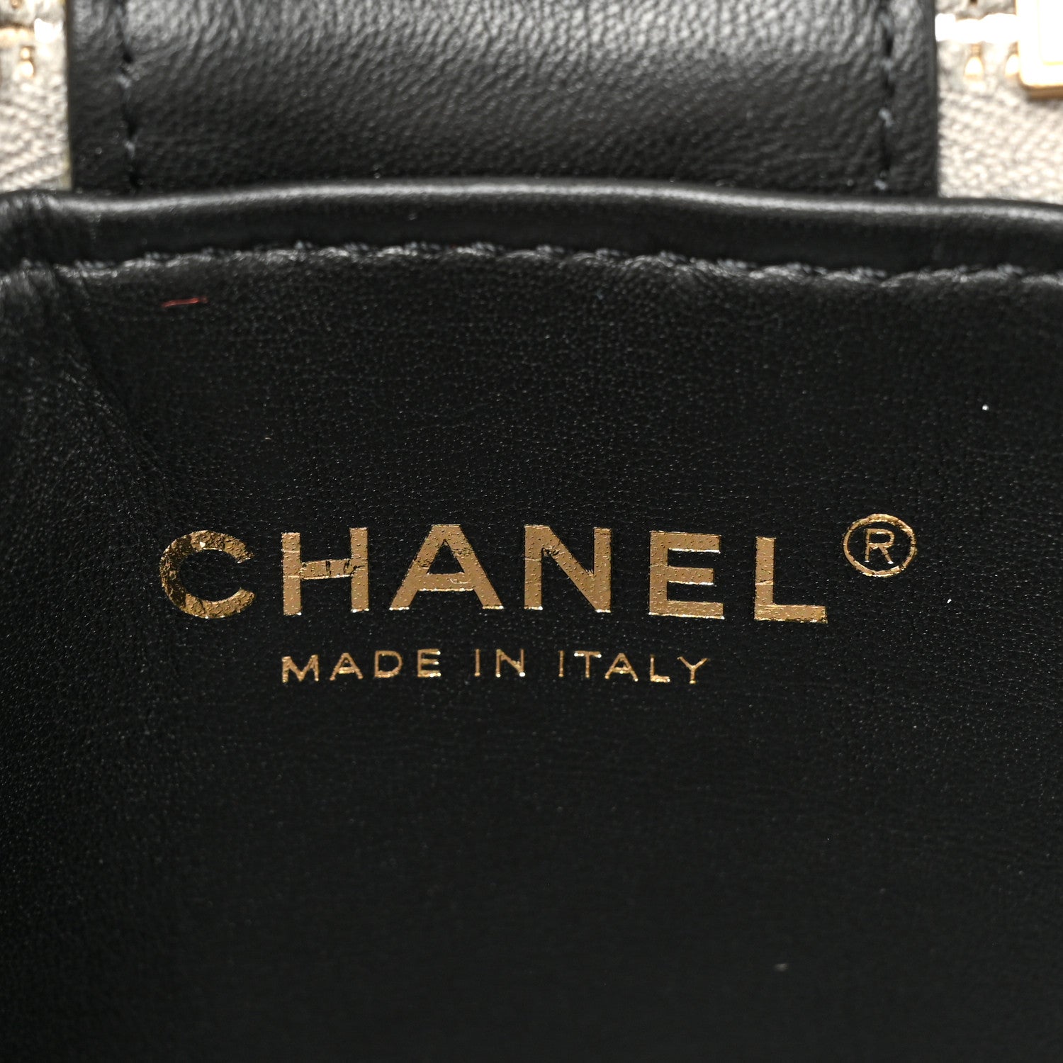 Chanel Metallic Lambskin Quilted Side Note Vanity Grey 6 of 11