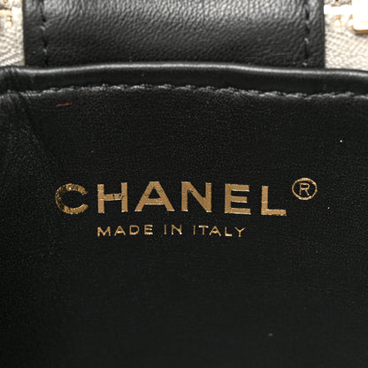 Chanel Metallic Lambskin Quilted Side Note Vanity Grey 6 of 11