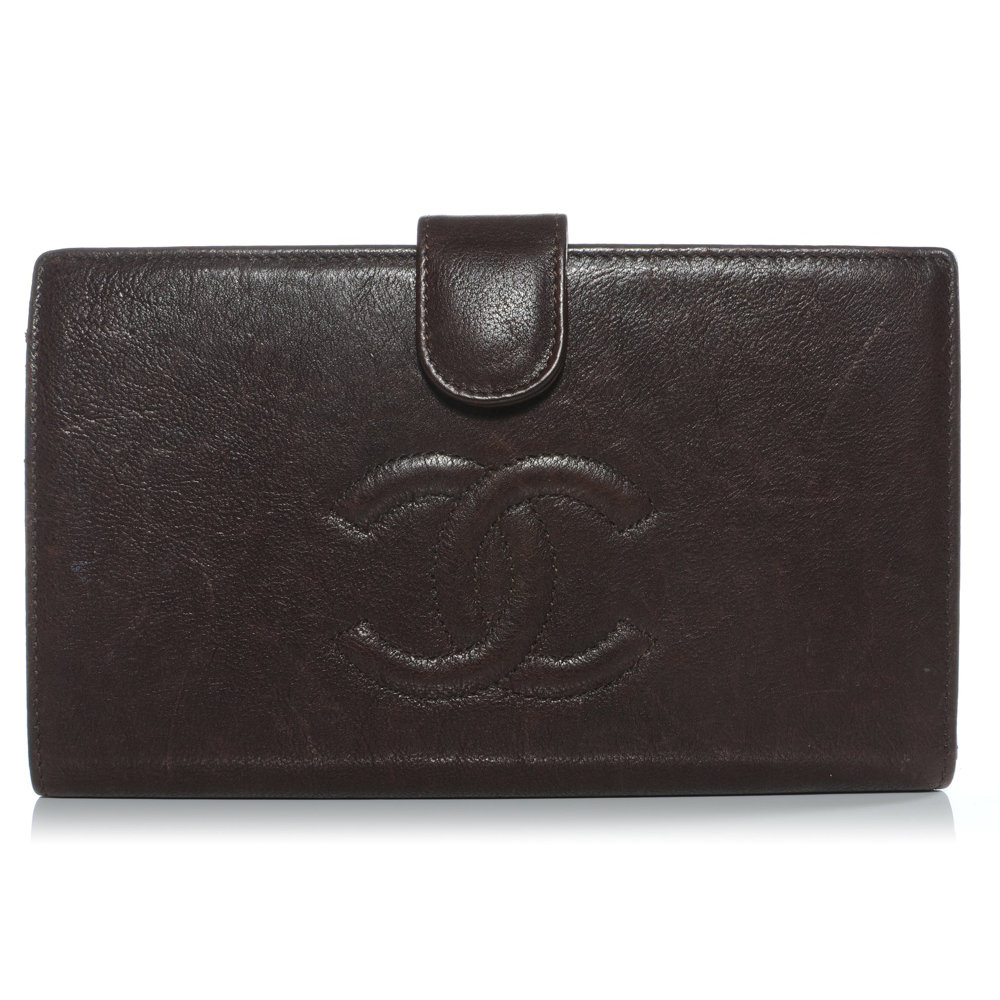 Chanel Leather CC Wallet Brown 1 of 9