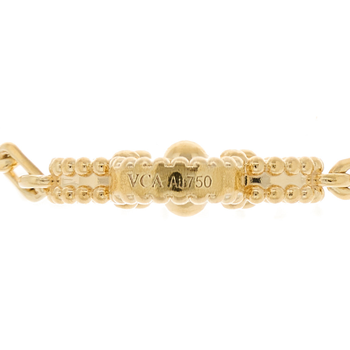 Van Cleef & Arpels 18K Yellow Gold 5 Motifs Guilloche Vintage Alhambra Bracelet 3 of 5