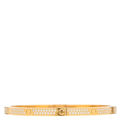 Cartier 18K Pink Gold Diamond Small LOVE Paved Bracelet 18 3 of 6