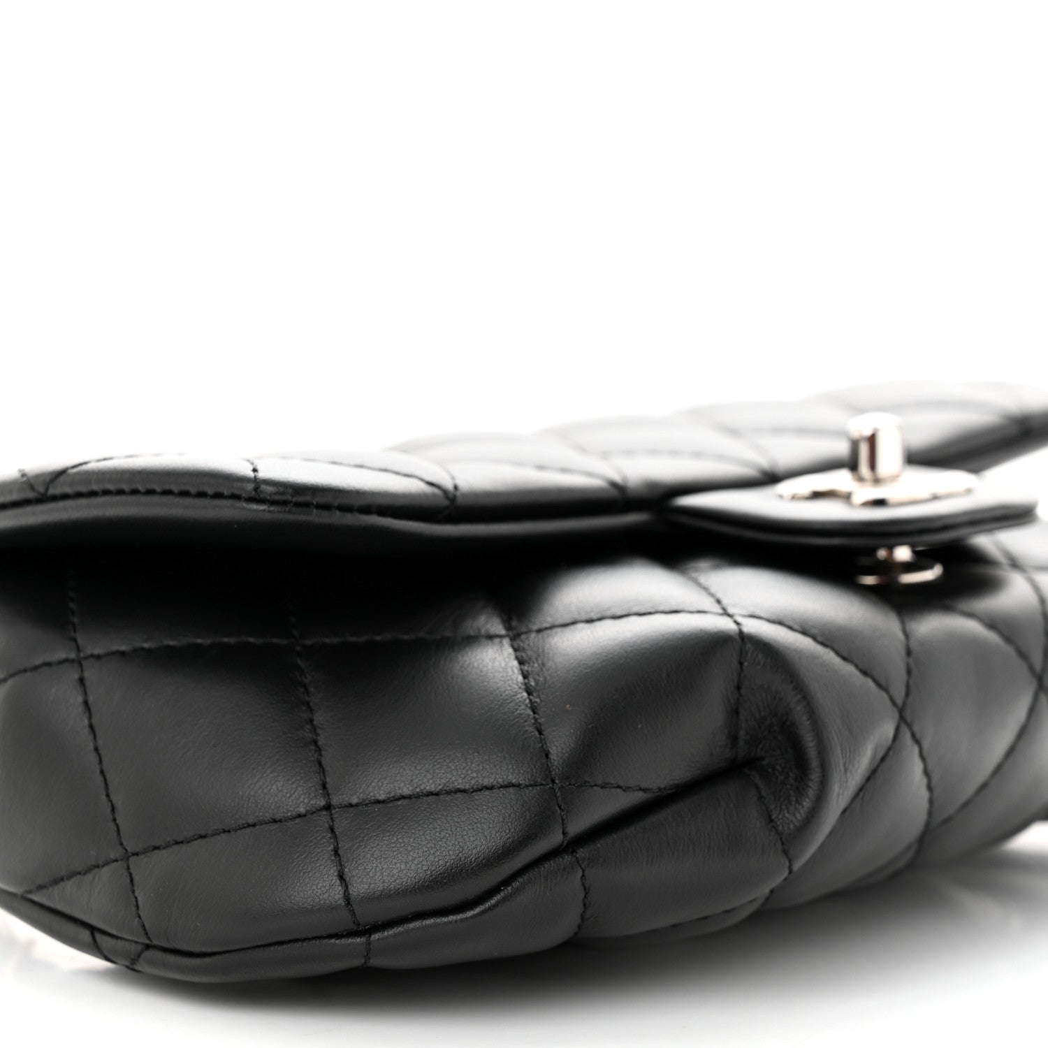 Chanel Calfskin Quilted CC Uniform Flap Belt Bag Black 10 of 11