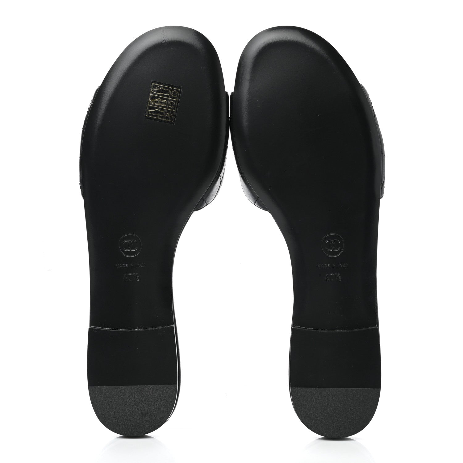 Chanel Lambskin Quilted CC Turnlock Sandals 40.5 Black 5 of 9