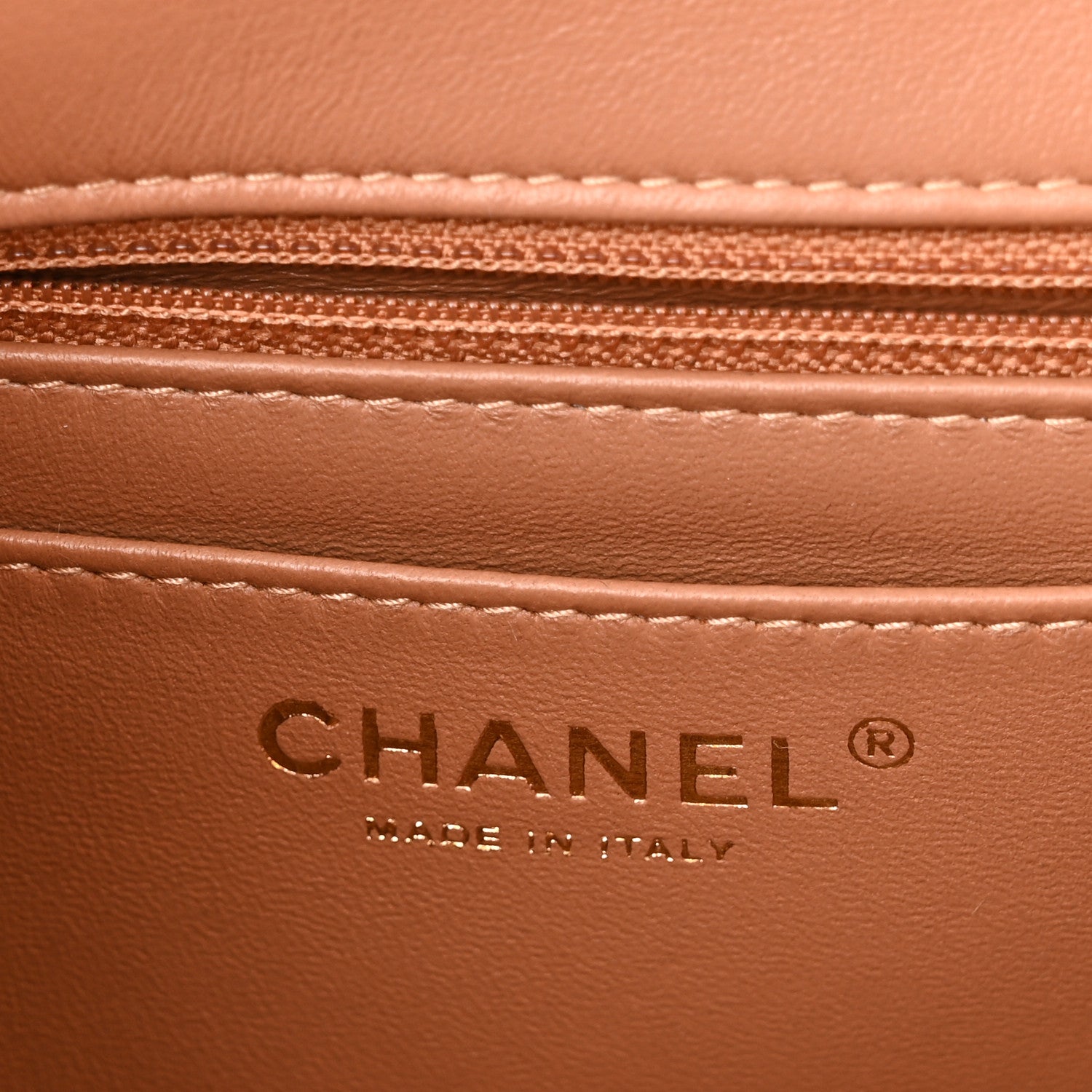 Chanel Lambskin Quilted Mini Rectangular Flap Brown 6 of 11