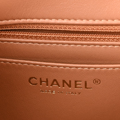 Chanel Lambskin Quilted Mini Rectangular Flap Brown 6 of 11