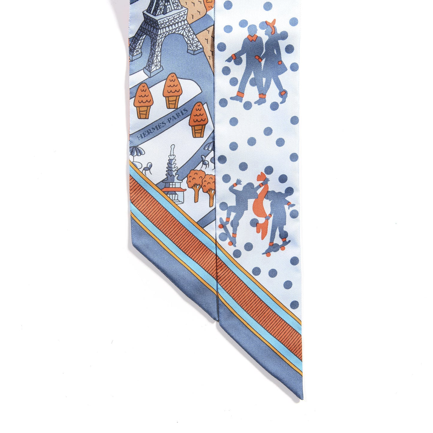 Silk Les Nouveaux Amoureux de Paris Twilly Ciel Blue Jean Orange