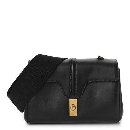 Celine Grained Calfskin Teen Soft 16 Shoulder Bag Black 1 of 10