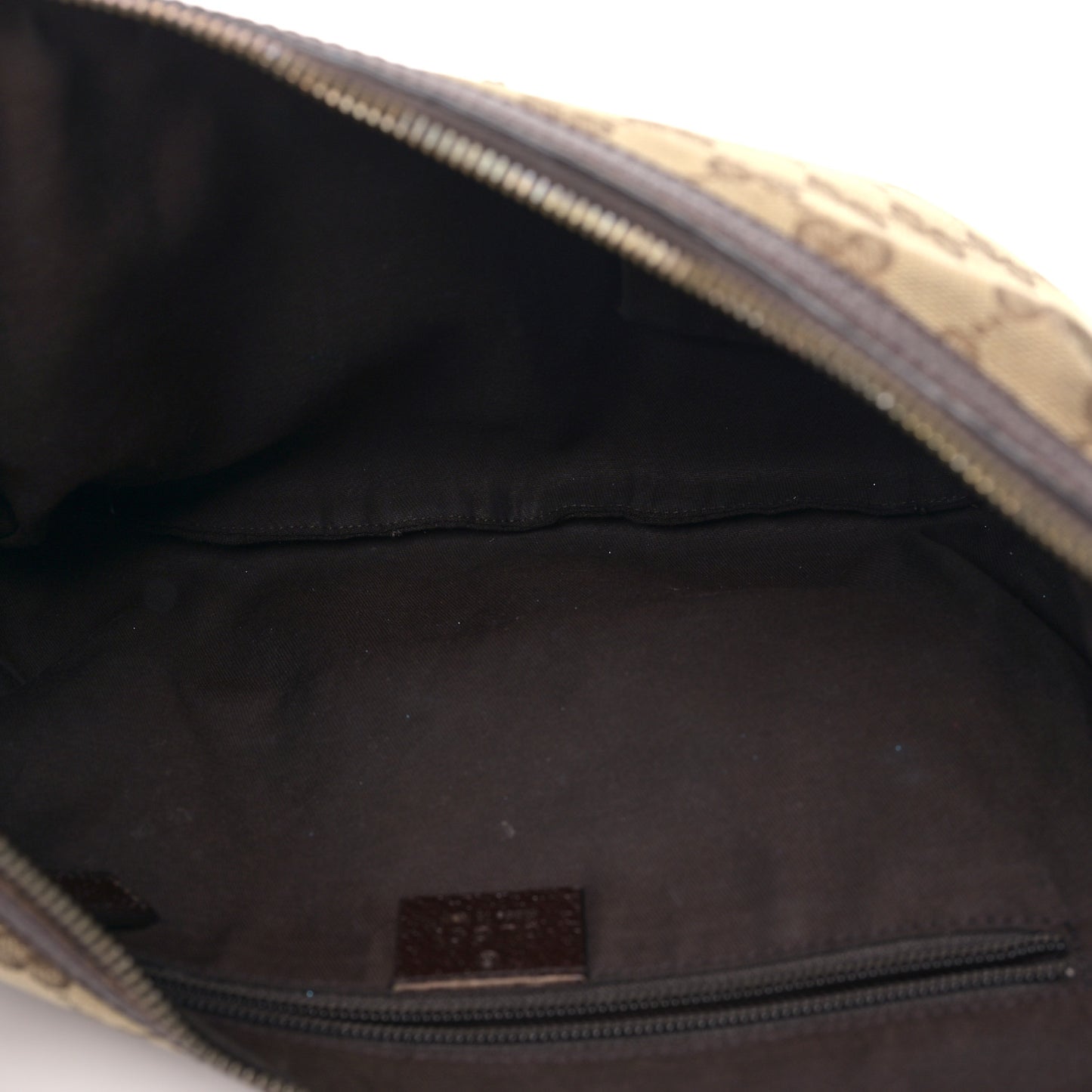 Monogram Web Medium Half Moon Hobo Dark Brown