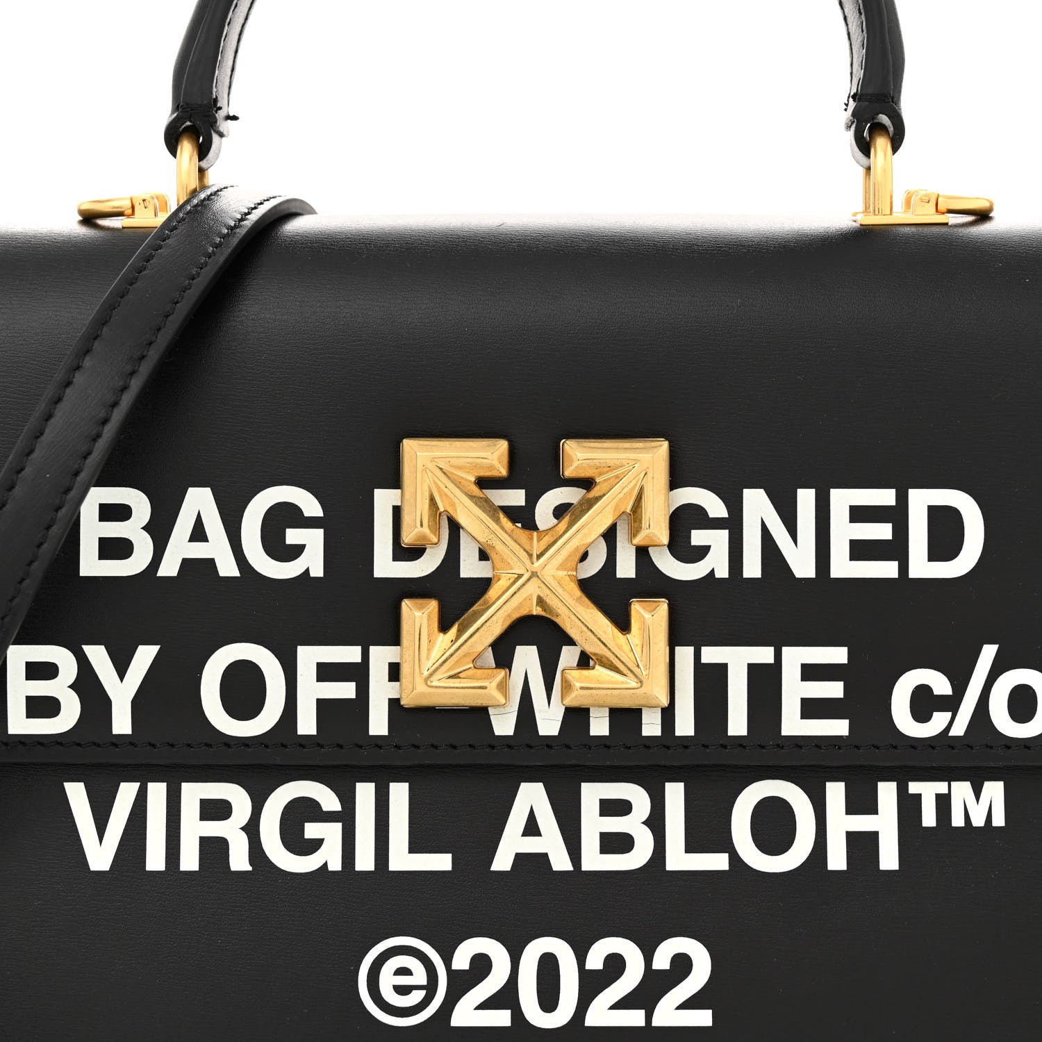 Off-White Calfskin Jitney 2.8 Virgil Abloh Shoulder Bag Black 7 of 14