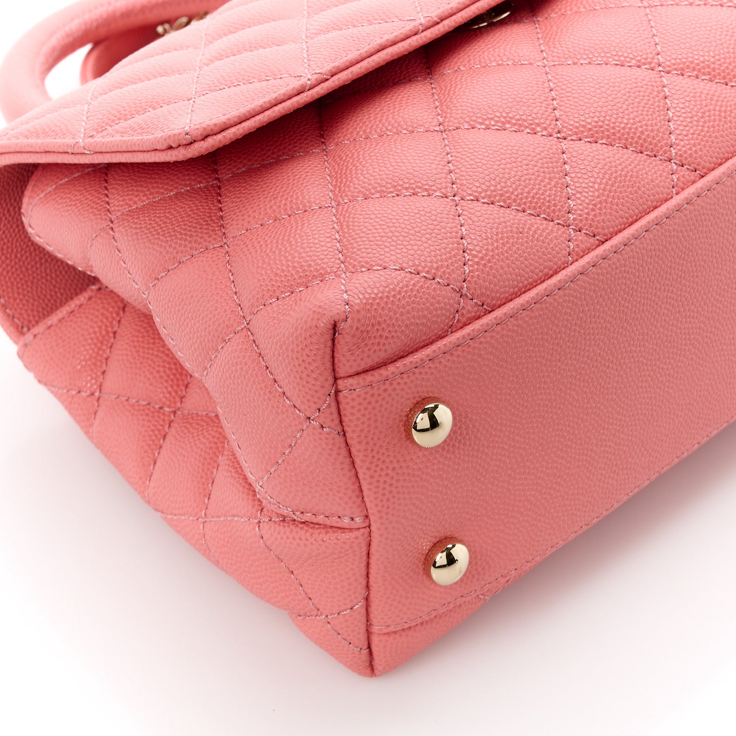 Chanel Caviar Quilted Mini Coco Handle Flap Pink 10 of 11